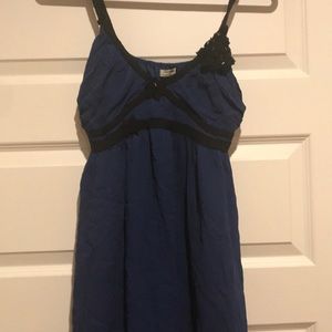 Anthropologie Leon Max blue silk dress - size M